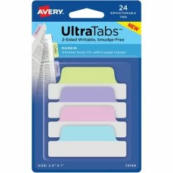 New ✨ Avery Ultra Tabs Repositionable Margin Tabs, 2.5 X 1 In., 24 Tabs 💯