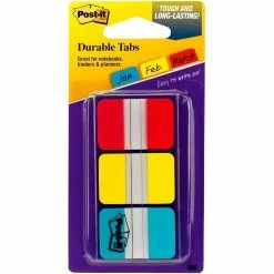 Outlet 🌟 Post It Post-it Durable Red, Yellow And Blue 1 X 1.5 In. Tabs ❤️