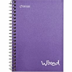 Cheapest 🌟 Top Flight Wirebound 7 X 5 In. College Ruled Poly Cover Notebook, 100 Sheets 🎁