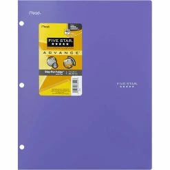 New 🧨 Five Star 2 Pocket Stay Put Plastic Folder And File 🔔