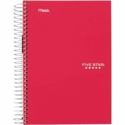 Promo 🤩 Five Star 5 Subject College Ruled 9.5 X 6 In. Wirebound Notebook 🎉