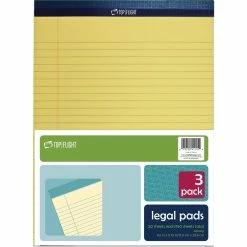 Deals 🎁 Top Flight 8.5 X 11 In. Canary Legal Pads 3 Pk. 🎁
