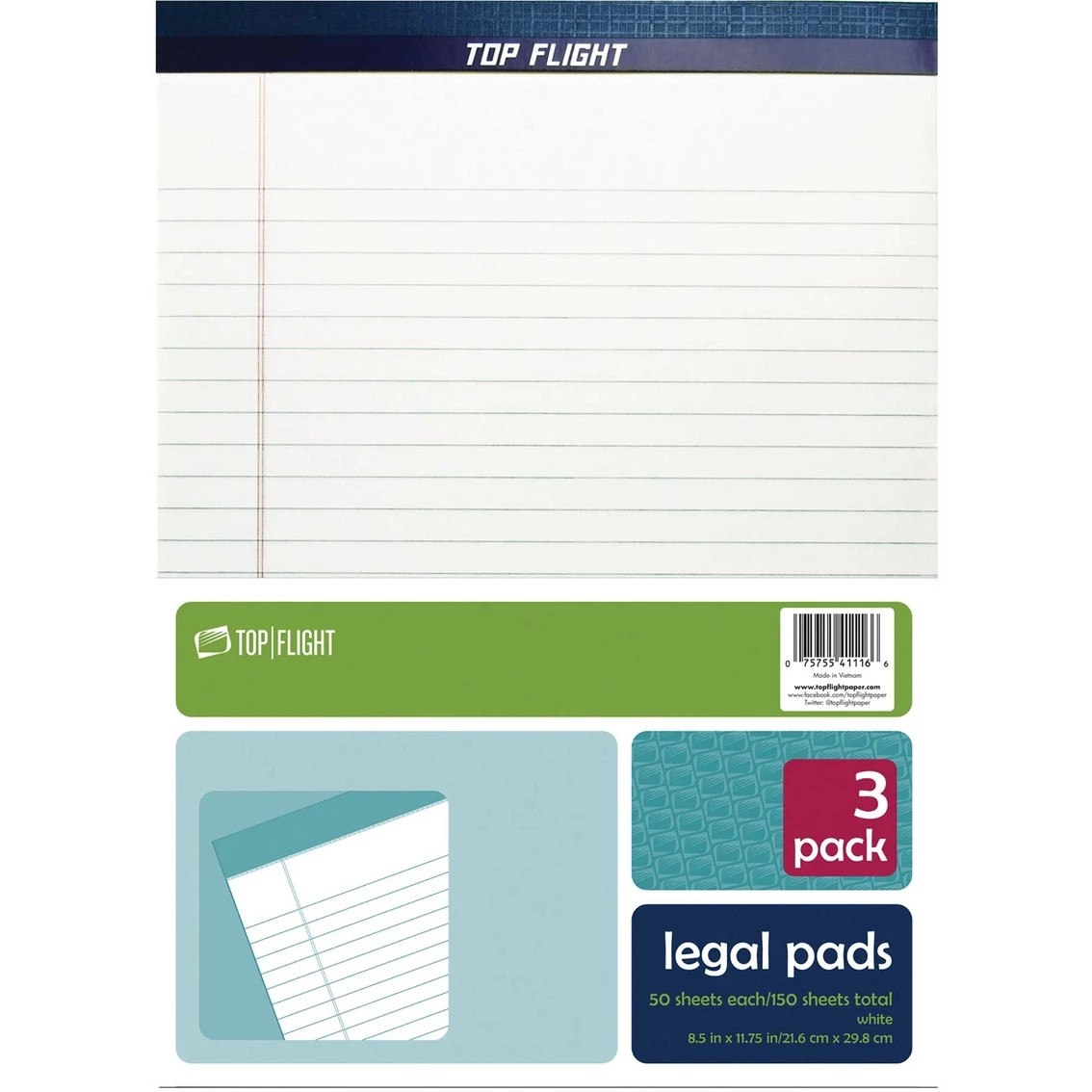 Cheapest ???? Top Flight 3-Pack White Legal Pad ???? 1 Cheapest ???? Top Flight 3-Pack White Legal Pad ????