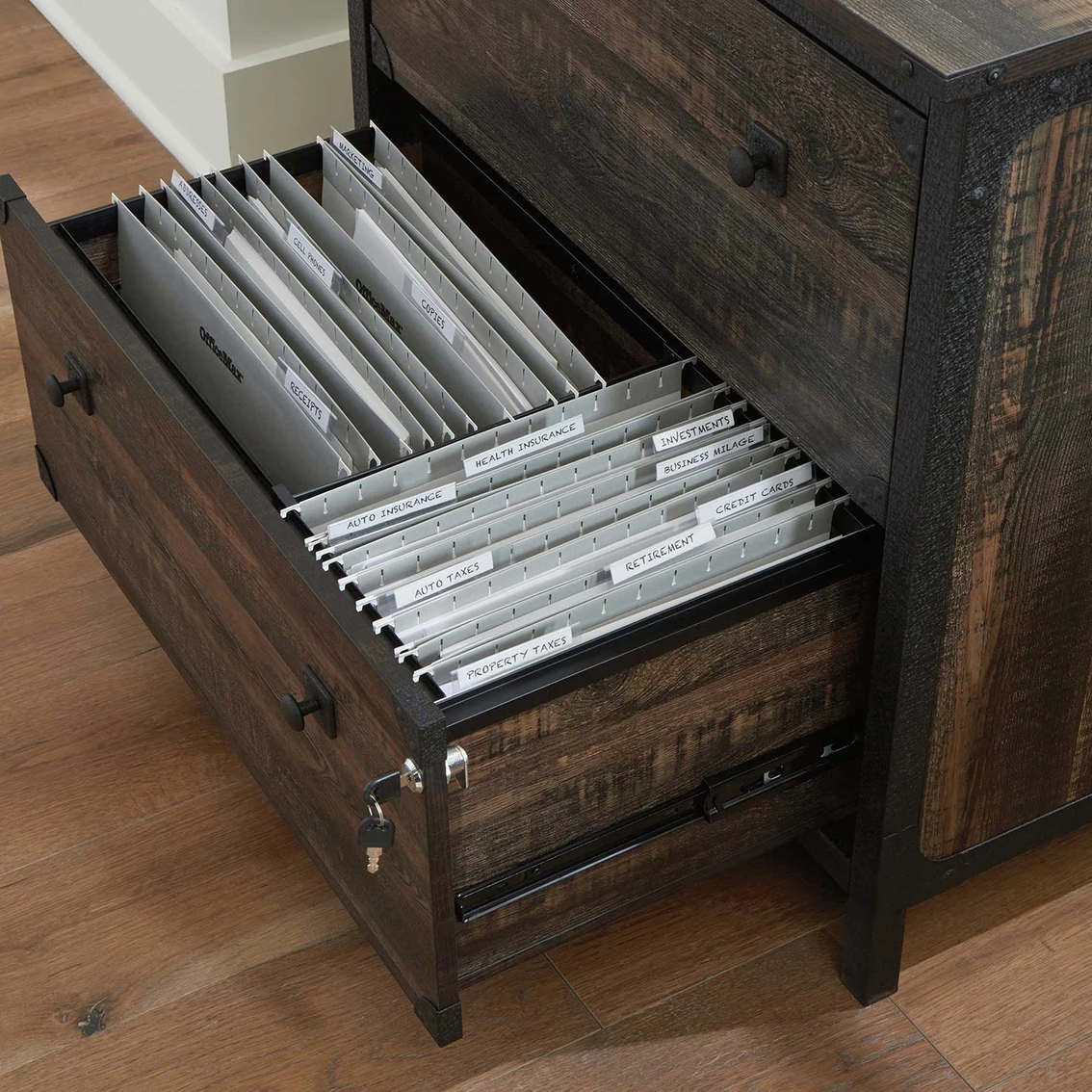 Cheap ⌛ Sauder Steel River Industrial Wood Lateral File Cabinet ???? 6 Cheap ⌛ Sauder Steel River Industrial Wood Lateral File Cabinet ???? - Image 6