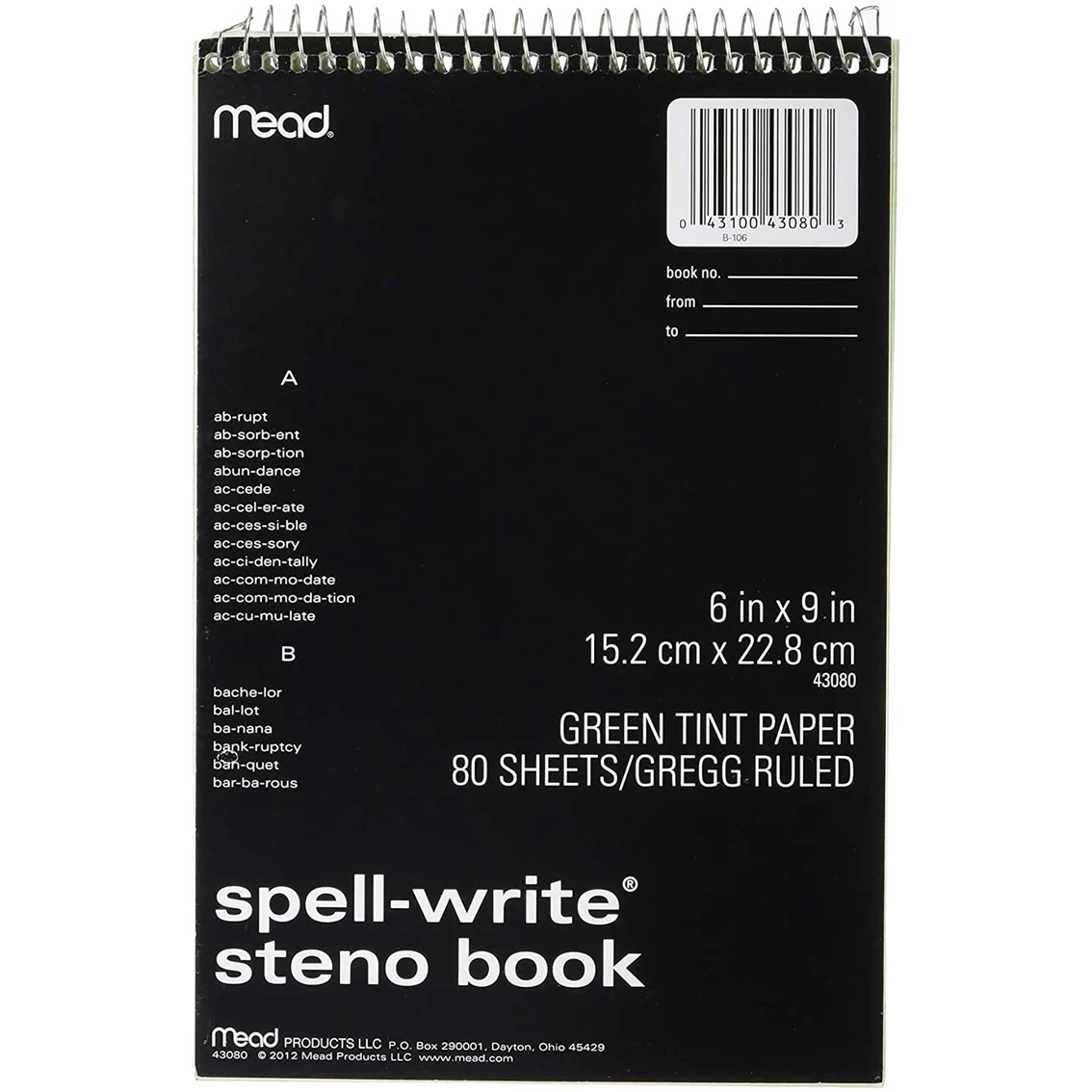 Hot Sale ???? Mead Spell Write Wirebound Steno Book 80 Sheets, 6 In. X 9 In. ???? 1 Hot Sale ???? Mead Spell Write Wirebound Steno Book 80 Sheets, 6 In. X 9 In. ????