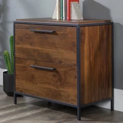 Promo ⭐ Sauder 2-Drawer Lateral File Cabinet In Grand Walnut ⌛