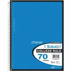 Best deal ⭐ Top Flight Wirebound 10.5 X 8 In. College Ruled Notebook 70 Sheets ✔️