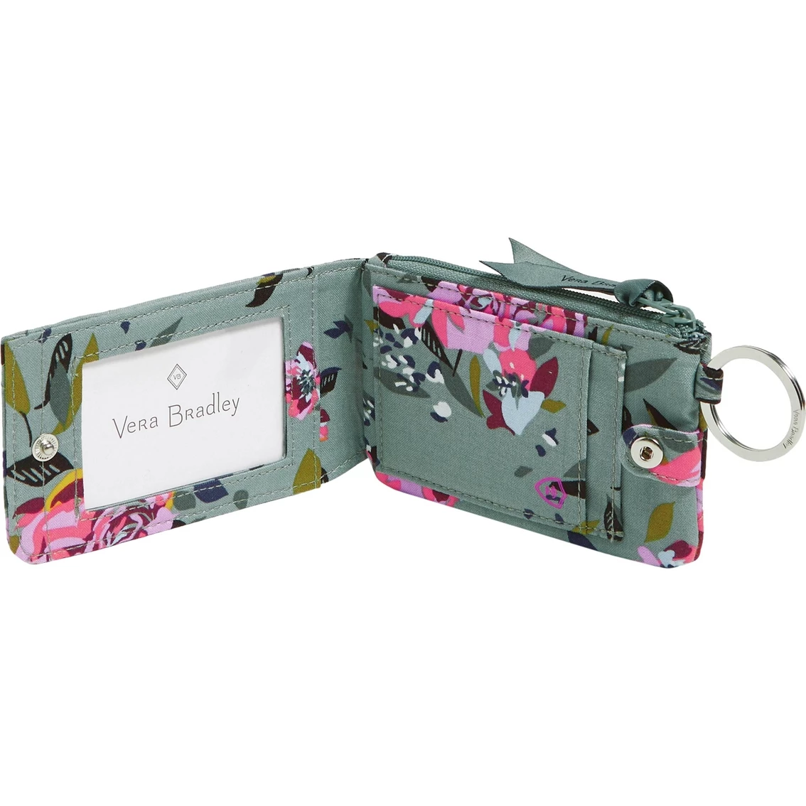 New ✨ Vera Bradley Rosy Outlook RFID Deluxe Zip ID Case ???? 2 New ✨ Vera Bradley Rosy Outlook RFID Deluxe Zip ID Case ???? - Image 2