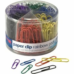 Best deal 🎁 Officemate Paper Clips Rainbow 450 Ct. 😉