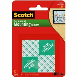 Coupon 😍 Scotch Permanent Mounting Squares, 1 X 1 In. 16 Pk. ❤️