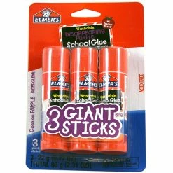 New ✔️ Elmer's Giant School Glue Stick 3 Pk. 💯