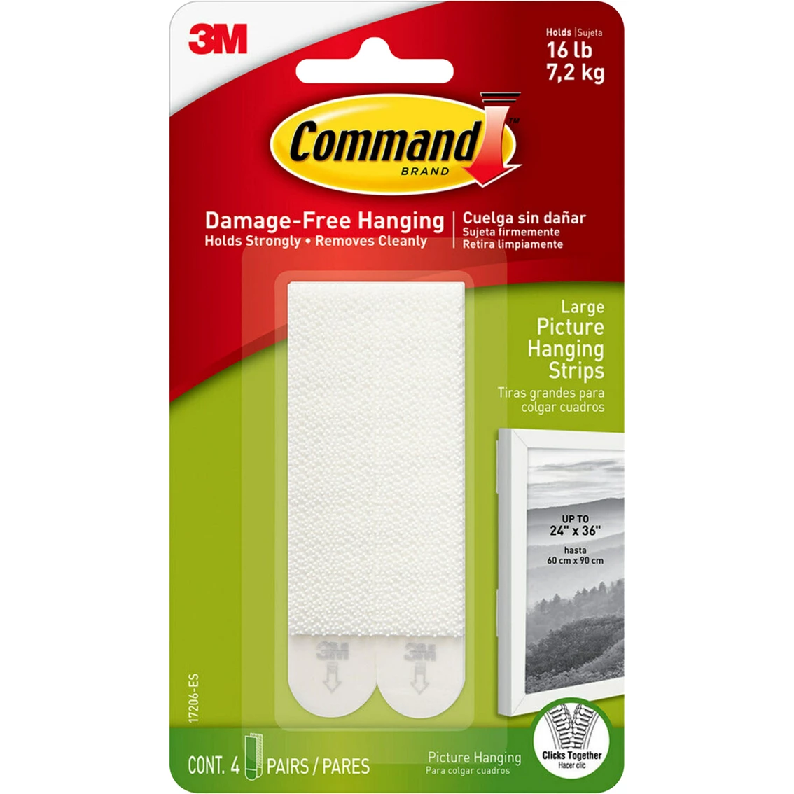 New ???? 3M Command Large Picture Hanging Strips ???? 1 New ???? 3M Command Large Picture Hanging Strips ????