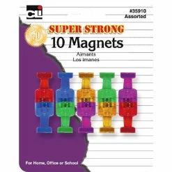 Coupon 👏 Charles Leonard Push Pin Style Super Strong Assorted Magnets 10 Ct. 🤩