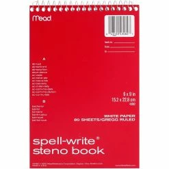 Best deal 🔥 Mead 6 X 9 In. Spell-Write WireBound Steno Book Assorted Colors 👍