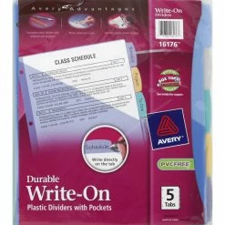 Budget ✨ Avery Write & Erase Big Tab Plastic Dividers ????