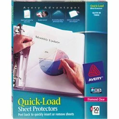 Cheapest ???? Avery Quick Load Diamond Clear Sheet Protectors, Letter Size ????
