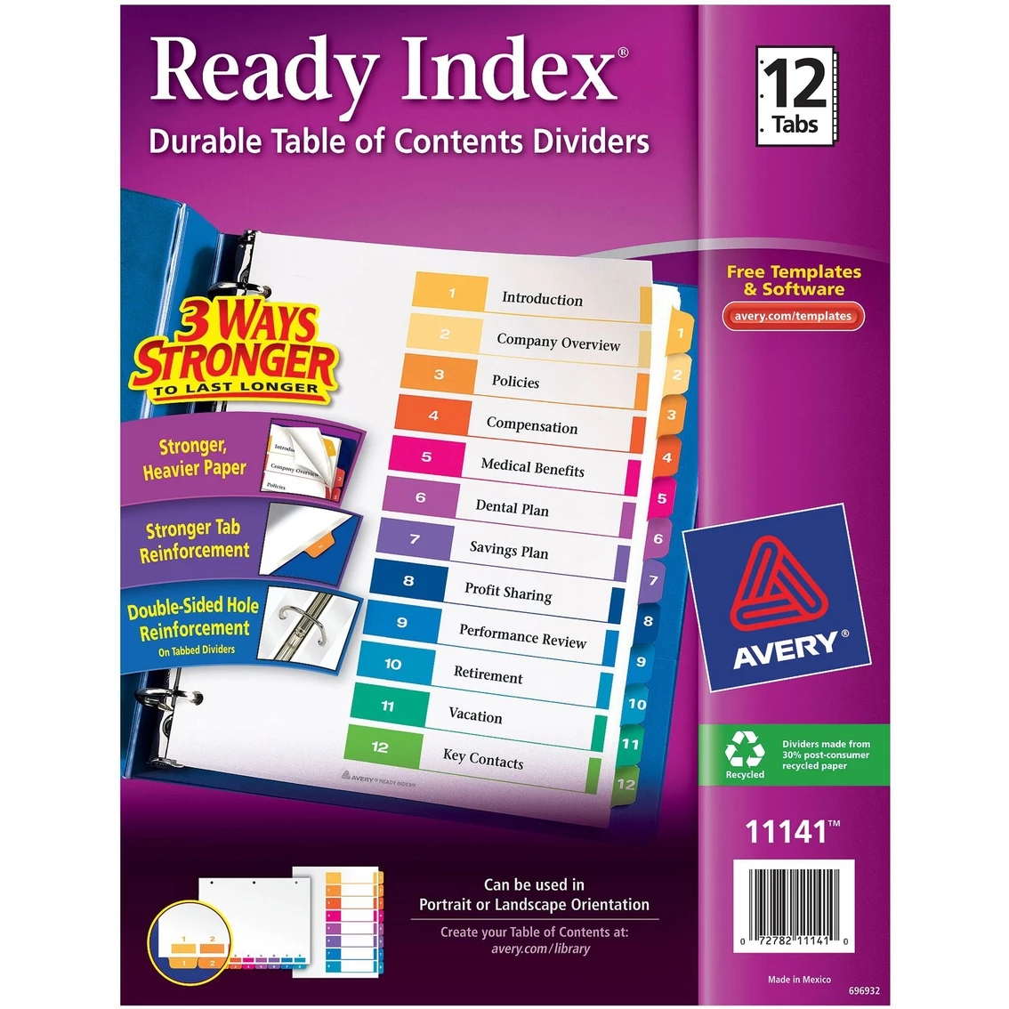 Hot Sale ✔️ Avery Ready Index Table Of Contents Dividers, 12-Tab Set ⭐ 1 Hot Sale ✔️ Avery Ready Index Table Of Contents Dividers, 12-Tab Set ⭐