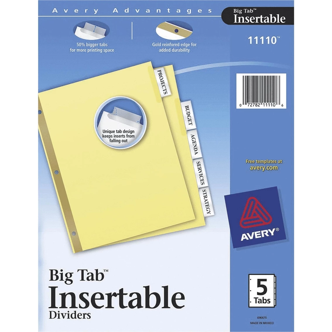 Flash Sale ???? Avery Insertable Big Tab Dividers 5 Tab Letter Size Set ????