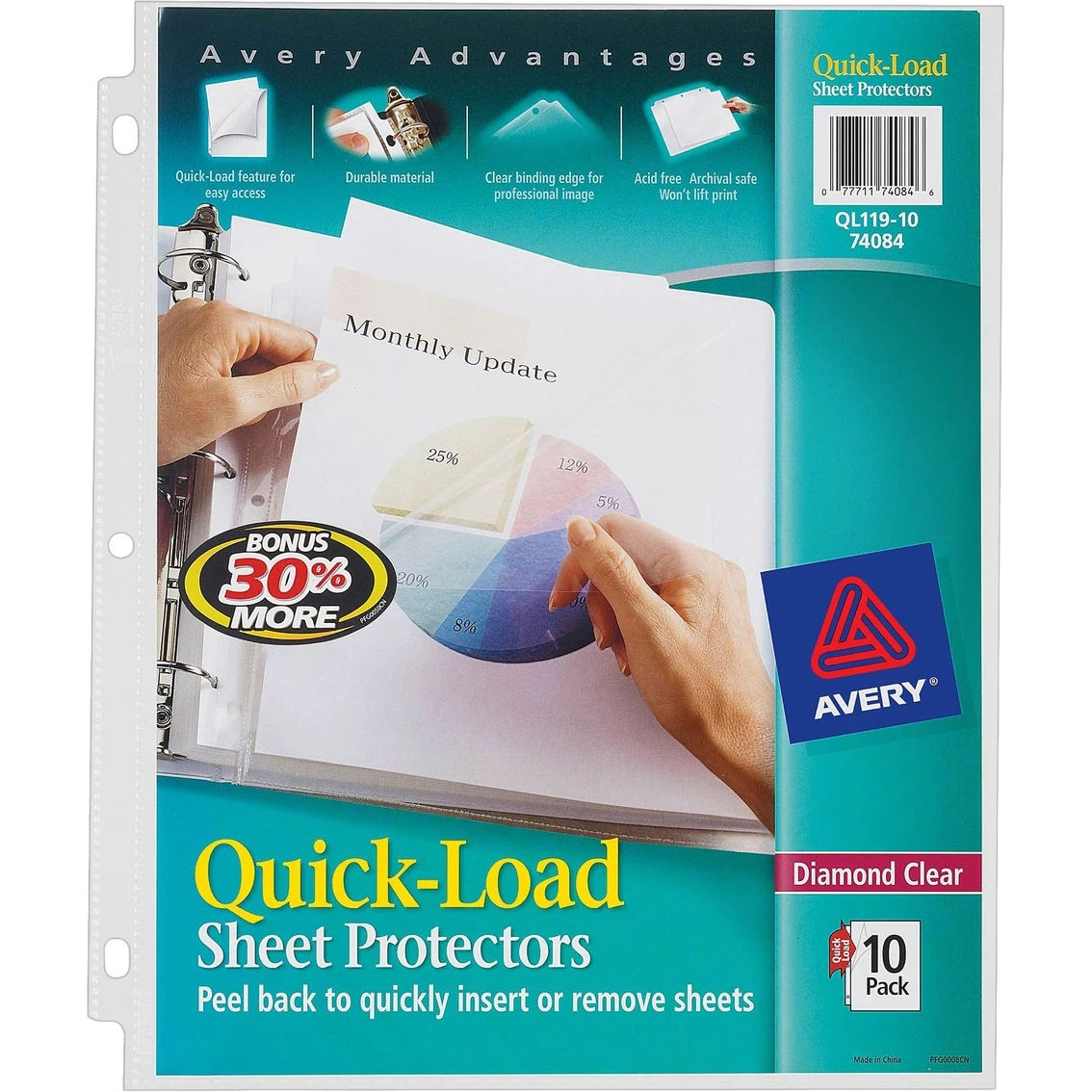 Hot Sale ???? Avery Diamond Clear Quick Load Sheet Protectors 10 Pk. ⌛
