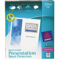 Cheap ✔️ Avery Letter Size Heavyweight Top Load Sheet Protectors 50 Pk., Diamond Clear ????