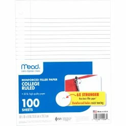 Discount ✔️ Mead Reinforced Filler Paper 100 Ct. 🤩