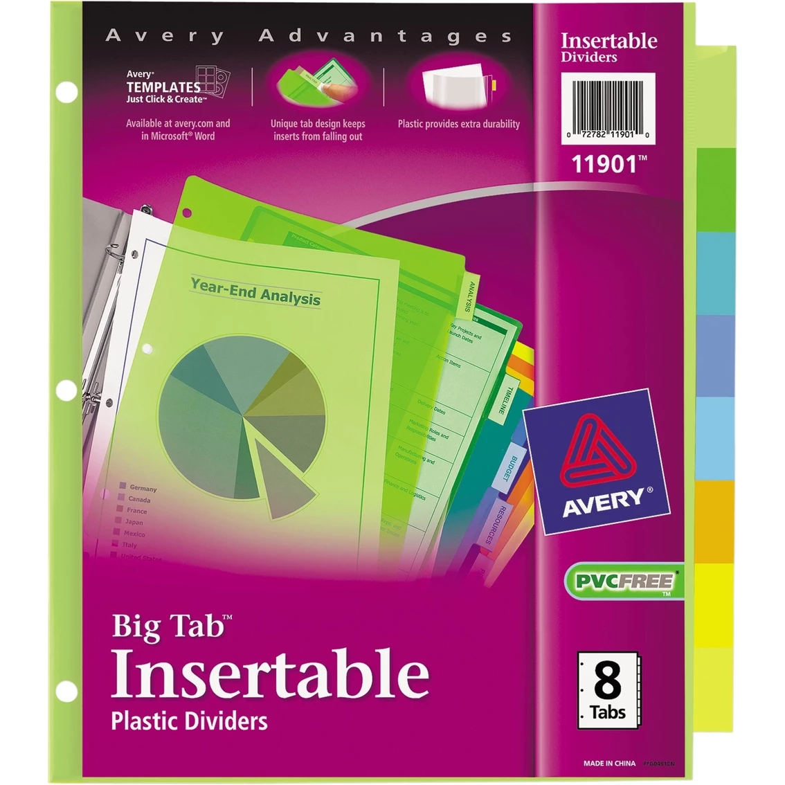 Cheap ???? Avery Big Tab Plastic Insertable 8 Tab 11 X 8 1/2 In. Divider 8 Pc. Set ???? 2 Cheap ???? Avery Big Tab Plastic Insertable 8 Tab 11 X 8 1/2 In. Divider 8 Pc. Set ???? - Image 2