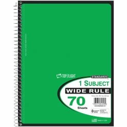 Discount 😀 Top Flight Wirebound 10.5 X 8 In. Wide Ruled Notebook 70 Sheets 🎉