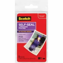 Outlet 🎉 Scotch Self Sealing Laminating Pouches 2.9 In. X 3.8 In., 5 Pk. 🛒